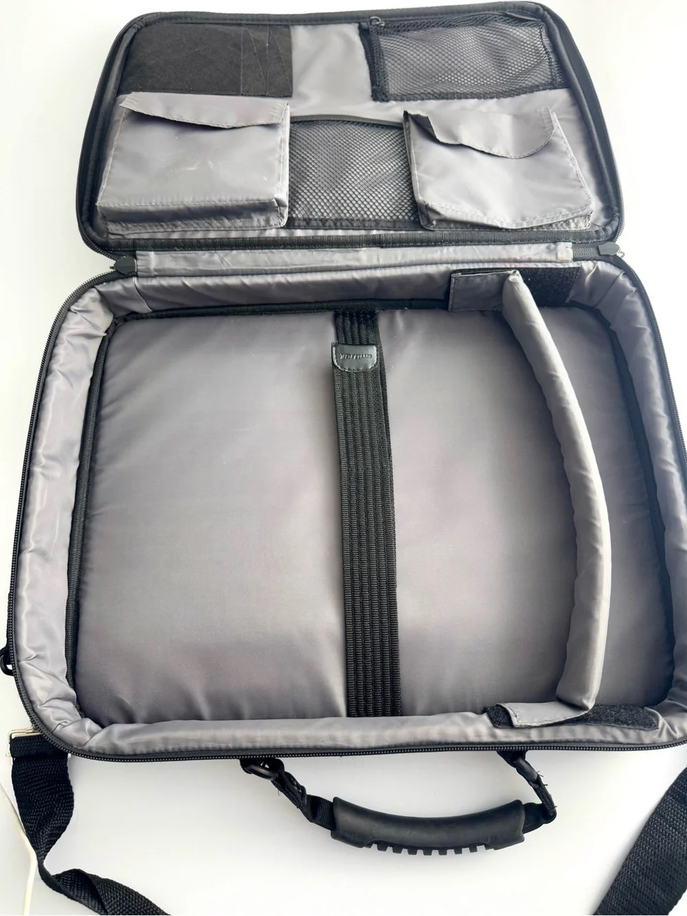 Targus Black and Gray Laptop Briefcase with Front Flap